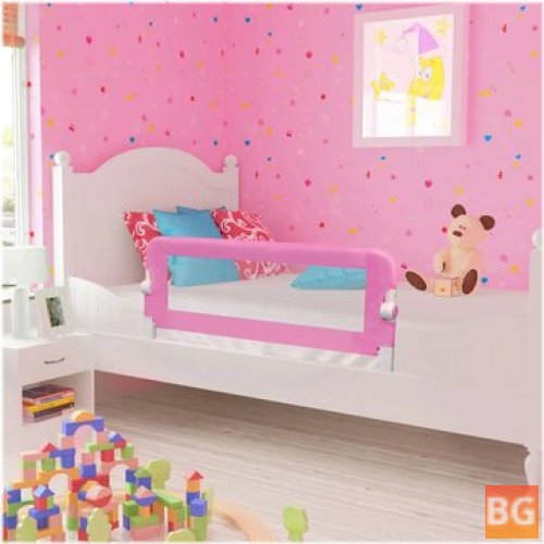 Bed Rail for Toddlers - 120x42 cm Polyester pink