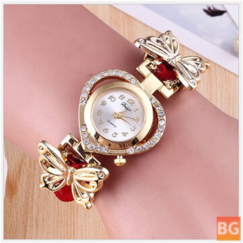 Lovebracelet Watch with Stainless Steel Bracelet and Glasses