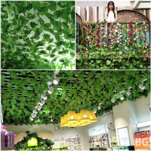 Ceiling Decoration - Artificial Vines - Green Leafy Plants - Pipes - To Block Vine Creepers