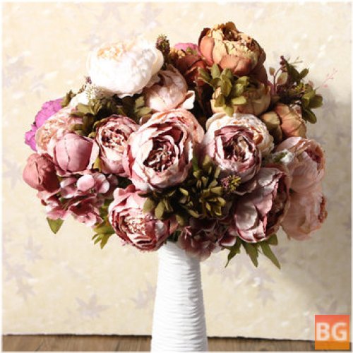 Silk Peony Bouquet Decoration