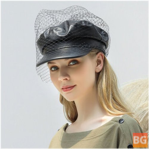 Wild Octagon hat - Hat with Mesh Faux Leather