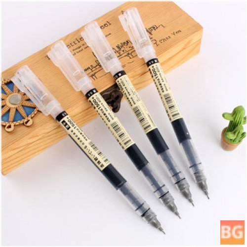 904 Gel Pen Set - 0.5mm, Quick Drying, Large Capacity, Black/Blue, Transparent Holder