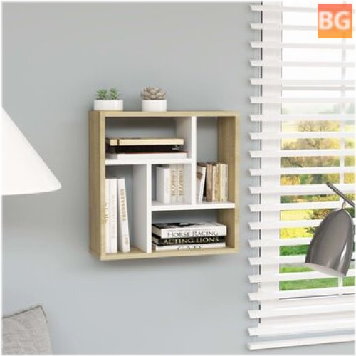 Chipboard Shelf with White and Oak