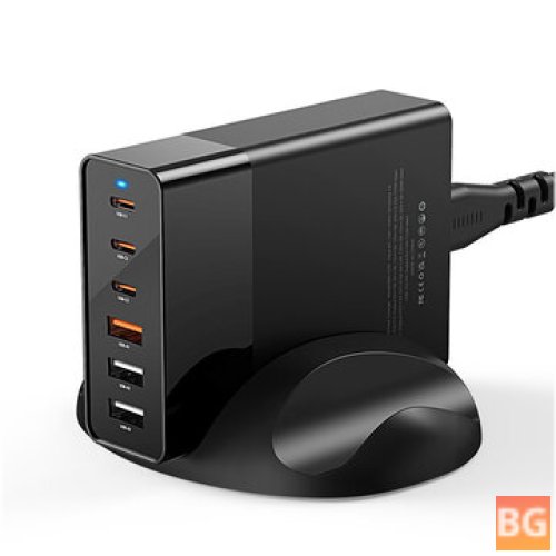BlitzWolf® BW-S25 75W 6 Ports Desktop Charging Station Charger - PPS QC3.0, Fast Charging for iPhone 14/14 Plus/14 Pro Max/Samsung Galaxy Z Fold 4/S22 Ultra/MacBook Air/iPad Pro 2021