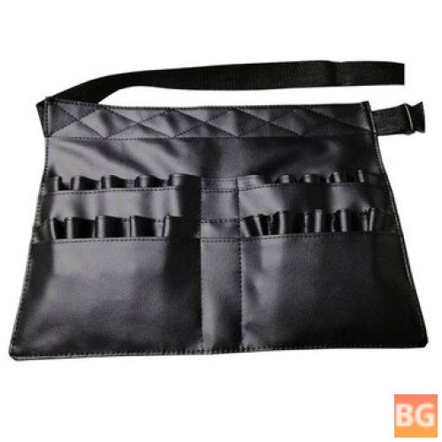 Professional PU Leather Waist Make Up Bag with Multiple Slots for Studio and Back Stage Use
