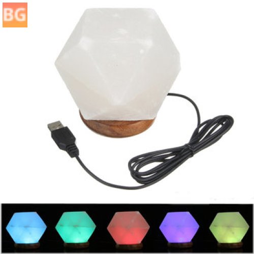 USB salt lamp with LED light - colorful