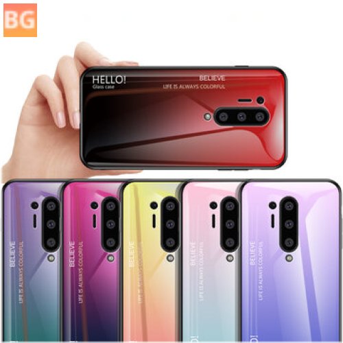 For OnePlus 8 Pro - Gradient Color Tempered Glass Shockproof Protective Case