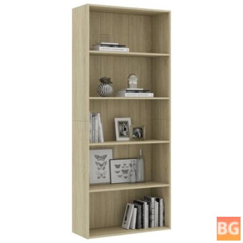 Sonoma Oak 31.5"x11.8"x74.4" Book Cabinet