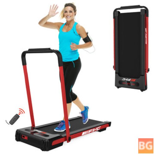 Folding Treadmill - 2-in-1 Electric Running Machine with Remote Control and LED Display
