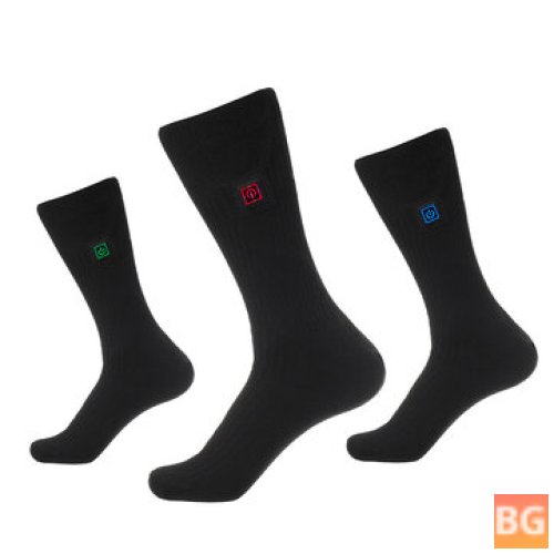 Electric Heated Socks - 3 Gear Adjustable Temperature Rechargeable Feet Warmer - 110-220V