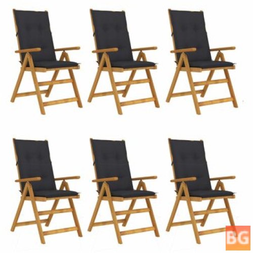 6-Piece Garden Chairs with Cushions