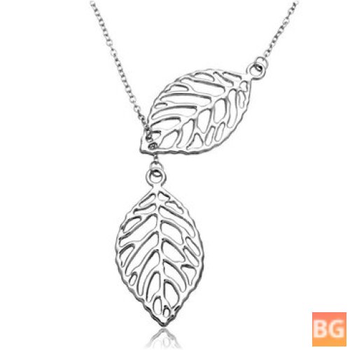 Big Leaf Pendant Chain Necklace for Women