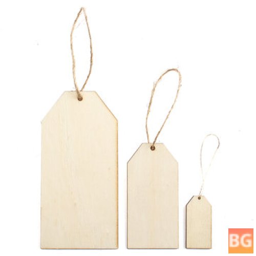 Wooden Luggage Tags with Rope ornaments - Christmas Tree Scrapbooking Decorations
