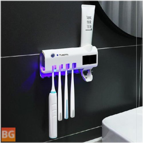 Solar Toothbrush Holder with UV Light and Sterilizer