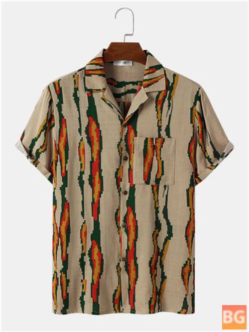 Short Sleeve Mens T-Shirts with Printed Colors