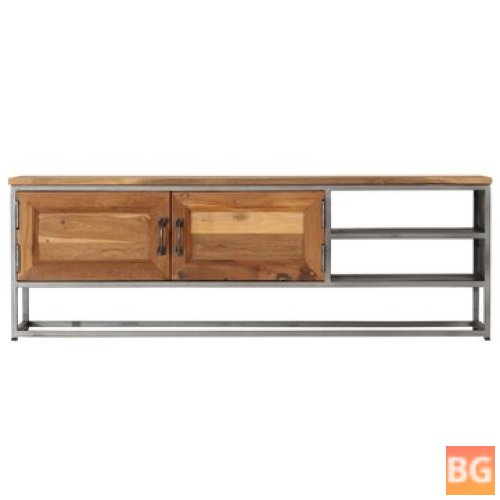 TV Cabinet - Recycled Teak and Steel 47.2