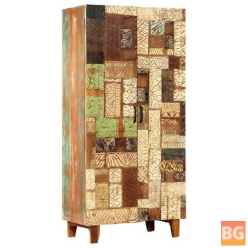 Carved Wooden Wall Cabinet 85x45x180 Cm