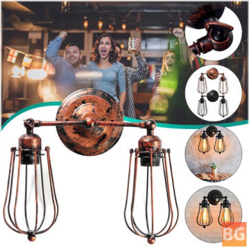 Industrial sconces with retro light fixtures