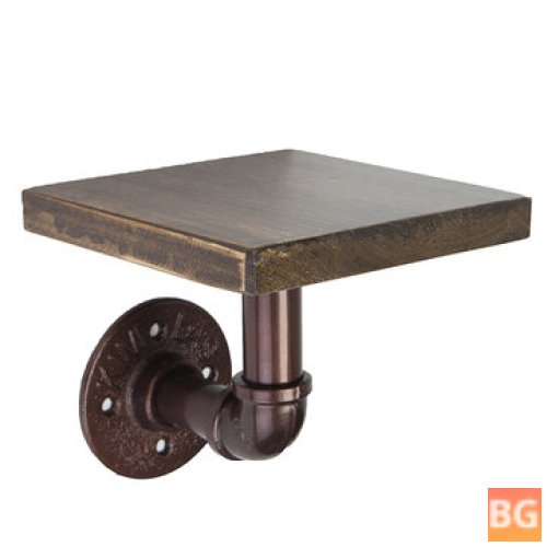 Hanging Iron Pipe Shelf with Bracket and Holder