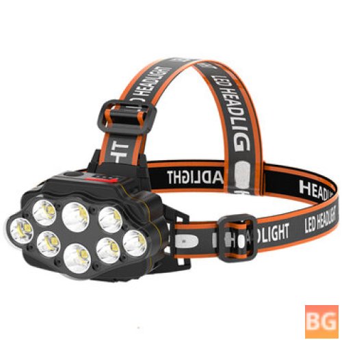4-Mode LED Headlamp - 18650 Waterproof Head Torch - Flashlight