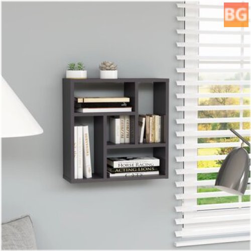 Wall Shelf - High Gloss Gray 17.8
