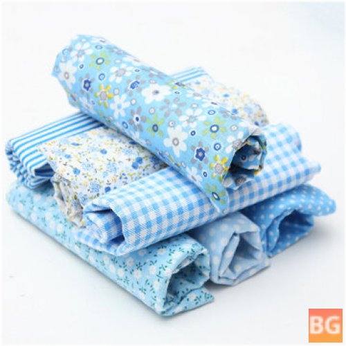 Blue Cutton Fabric - 7 Pcs