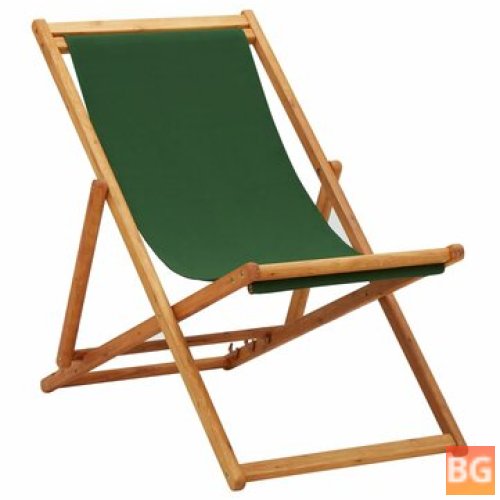 Beach Chair with Wood and Fabric