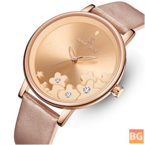 Ladies Watch with Waterproof and Quartz Movement