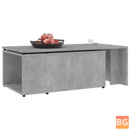Concrete Table with Gray Legs and Top