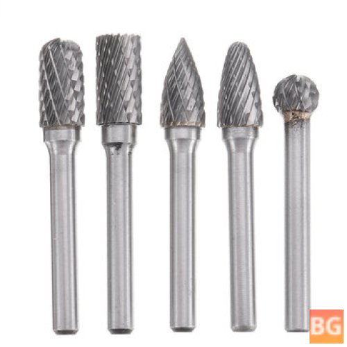 Drillpro T6 Double-Cut Rotary Burr Set - 6mm Shank