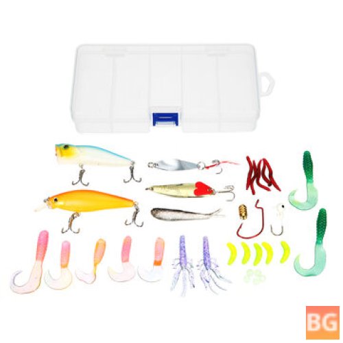 ZANLURE Fishing Set with Lures, Hooks, and Accessories