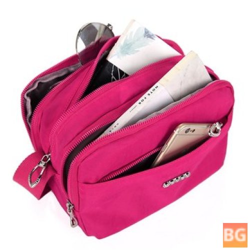 Women's Nylon Waterproof Crossbody Bag with Large Capacity