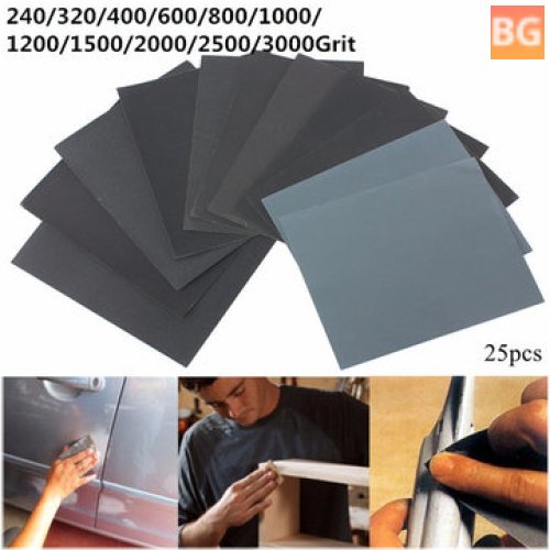 Silicon Carbide Waterproof Sandpaper - 240-3000 Grit