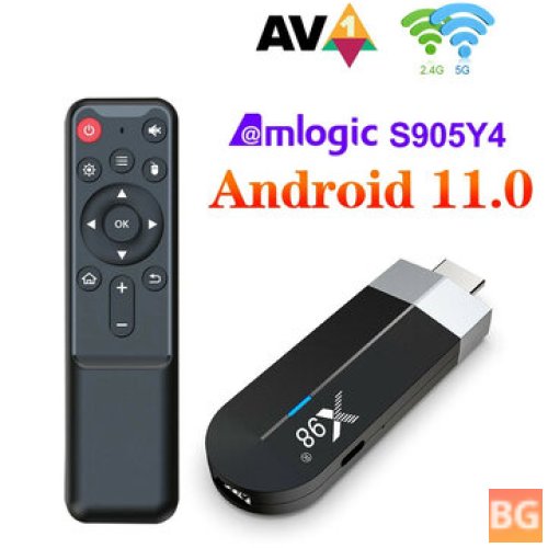 TV Box with Quad Core 2.4GHz, 5GHz and 11.0GHz wireless networking, 4K Ultra HD resolution, HDR10+ HD, and Wi-Fi