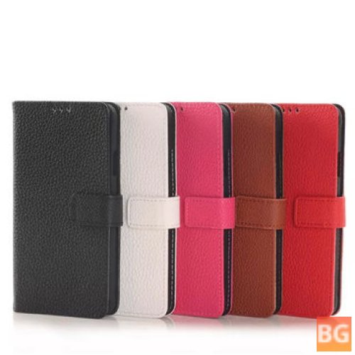 Grain Leather Flip Litchi Cover for Samsung Galaxy Alpha G8508S