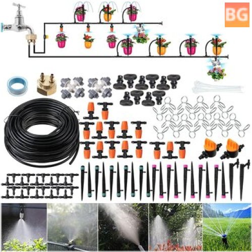 59FT Drip Irrigation Kit with 4 Sprayers & Easy Control