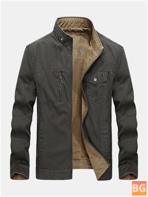 Wearable Autumn Cotton Pocket Jacket - Men