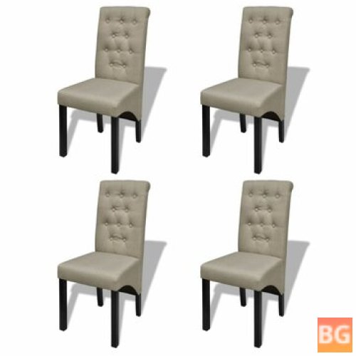 Dining room chairs 4 pcs fabric blue