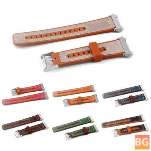 Genuine Leather Watch Band - 22mm
