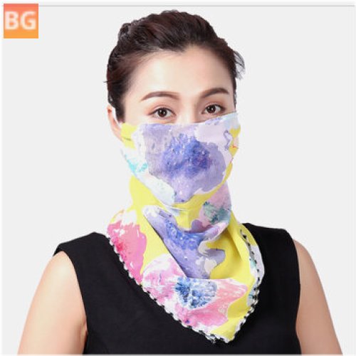 Breathable Riding Mask with Printing Neck Protector - Sunscreen Scarf