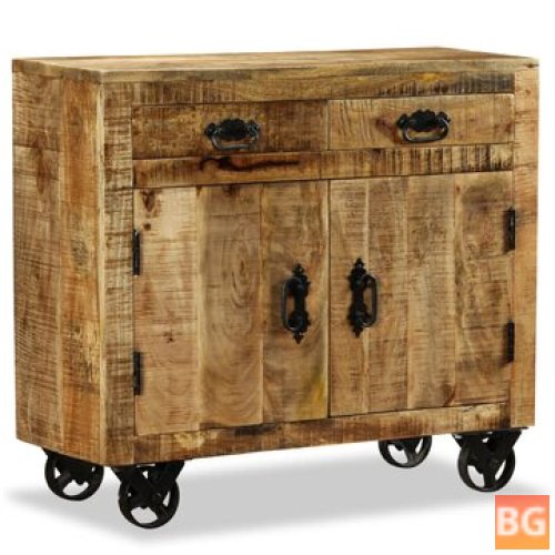 Raw mango wood Sideboard with 2 drawers and 1 compartment