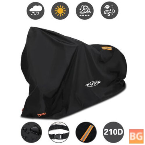 TVIRD Waterproof Bike Cover with Lock Holes & Reflective Strips