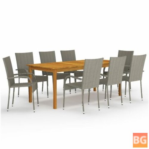 Patio Set with 9 Pieces