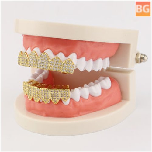Gold-plated Diamond Denture Grillz Teeth Jewelry