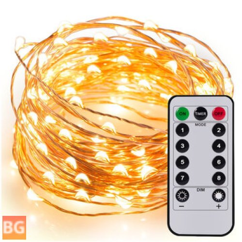Remote Control LED String Lights - Copper Wire - Lamp - Waterproof - Starry - Decoration - Light - Christmas Tree - Decoration - Colored
