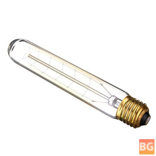Kingso Vintage Edison Bulbs - 40W Tubular - Nostalgic Filament - Incandescent - Antique - Dimmable - Light Bulb for Home Fixtures - E27 Base T30 110V