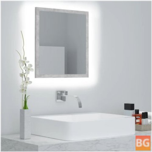 LED Bathroom Mirror - Gray 15.7