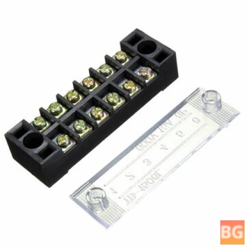 600V 15A 6 Position Strip Panel with Screws and Barrier