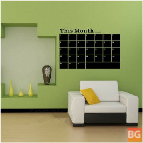 Blackboard Calendar with Sticker - 53*78CM