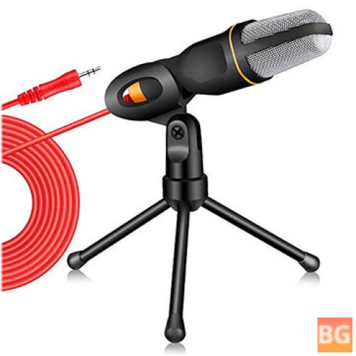 Bakeey Live Mic for Gaming - 3.5mm Wired Microphone with Holder - Desktop Tripod